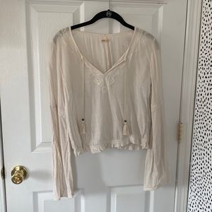 Cream Hollister Flowy Top